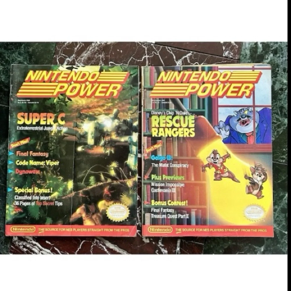 NINTENDO POWER MAGAZINES MAY/JUN JUL/AUG 1990 SUPER C RESCUE RANGERS no posters